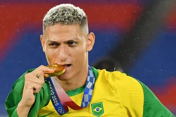 Richarlison y la medalla de oro con Brasil en fútbol