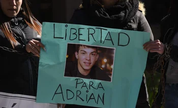 Protesta en Suprema Corte de Justicia por el caso de Adrián Mastandrea