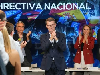 El candidato del PP, Alberto Núñez Feijóo