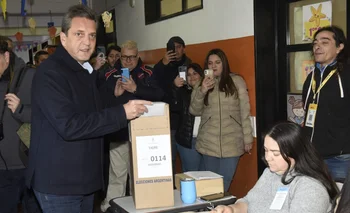Sergio Massa votó en una escuela de Tigre