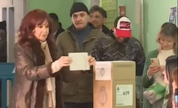 Votó Cristina Fernández de Kirchner.