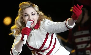 Madonna durante un concierto en Santiago de Chile