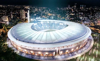 La imagen del nuevo diseño del Estadio Centenario para el Mundial 2030 
