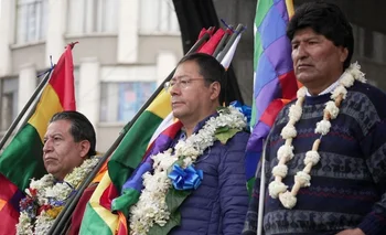 El presidente Luis Arce y el líder del Movimiento al Socialismo, Evo Morales, en uno de los últimos actos compartidos antes de la ruptura