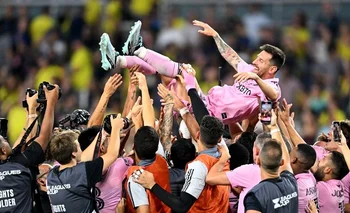Messi campeón, los festejos  