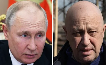 El presidente ruso, Vladimir Putin, y el fallecido jefe de la milicia Wagner, Yevgueni Prigozhin 