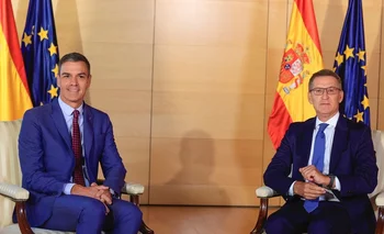 La reunión entre Núñez Feijóo y Pedro Sánchez.