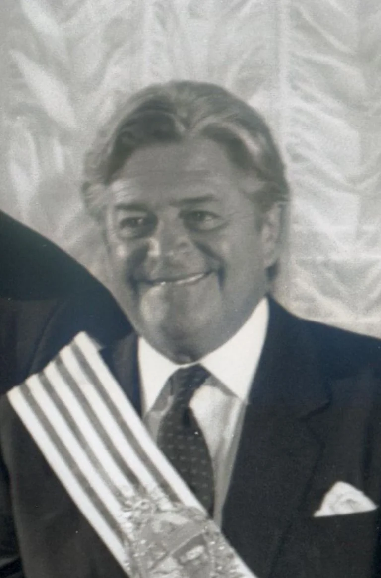 Luis Alberto Lacalle el día de su asunción como presidente de la República el 1° de marzo de 1990