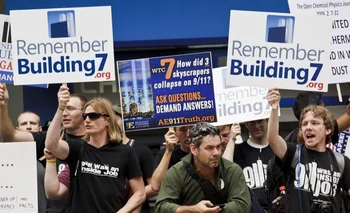 Una protesta del Movimiento de la Verdad del 11 de septiembre.