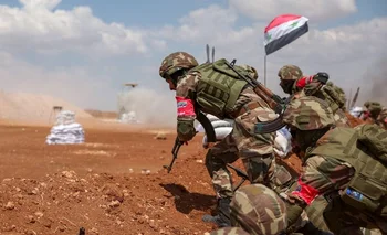 Milicias sirias apoyadas por Turquía en un campo de entrenamiento