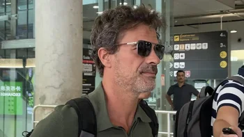 El actor español Rodolfo Sancho a su llegada a Bangkok 
