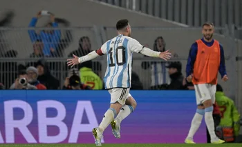 Festejo de Messi