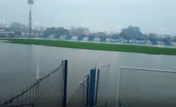 El Estadio Ubilla de Melo inundado