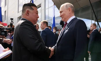 El líder norcoreano, Kim Jong-un y el presidente ruso, Vladímir Putin.