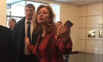 Victoria Rodríguez, en la visita del presidente Vázquez a Moscú en 2017