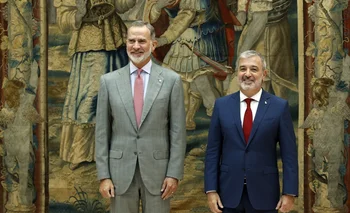 Felipe VI ha recibido este lunes en audiencia al alcalde de Barcelona Jaume Collboni. 