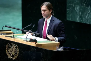 El presidente uruguayo durante su intervención en la Asamblea General