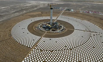 Paneles solares en la provincia de Ganzú.