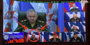 El imagen de la videoconferencia, con Sokolov señalado en el círculo rojo.