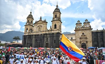 Decenas de miles de colombianos salieron a las calles para apoyar al gobierno del presidente Petro.