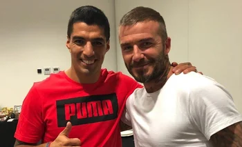 Suárez y Beckham en un encuentro