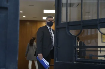 El abogado Alejandro Balbi, a la salida de una audiencia judicial
