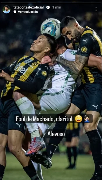 La imagen que subió Tata González a su Instagram tras Peñarol - La Luz