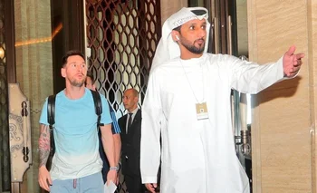La llegada de Lionel Messi la concentración de Argentina en Abu Dabi