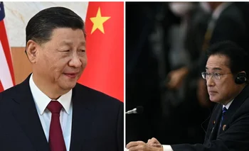 El presidente chino Xi Jinping y el primer ministro japonés Fumio Kishida