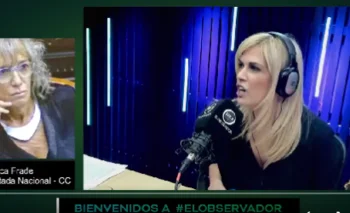 Frade con Canosa en la entrevista para El Observador radio