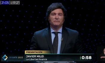 Javier Milei en el debate