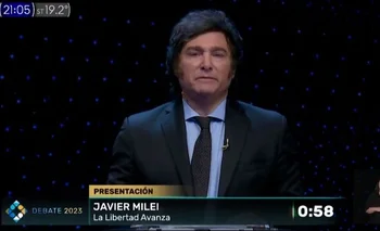 Javier Milei en el debate