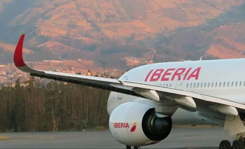 Un avión de la empresa Iberia.