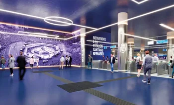 Recreación de la nueva estación de Metro Santiago Bernabéu