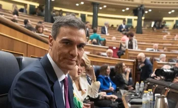 El presidente del Gobierno, Pedro Sánchez, en el debate de investidura