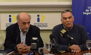 Conferencia de prensa de Pablo Mieres y Carmelo Vidalín en Durazno