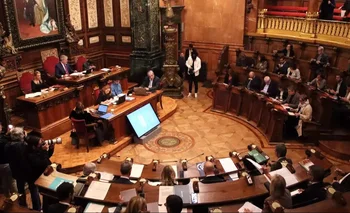 Imagen del pleno del Ayuntamiento de Barcelona
