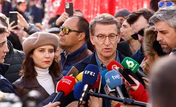 El presidente del PP, Alberto Núñez Feijóo, y la presidenta de la Comunidad de Madrid y del PP madrileño, Isabel Díaz Ayuso.