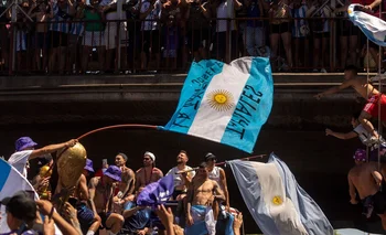 Los hinchas de Argentina desbordaron la ciudad