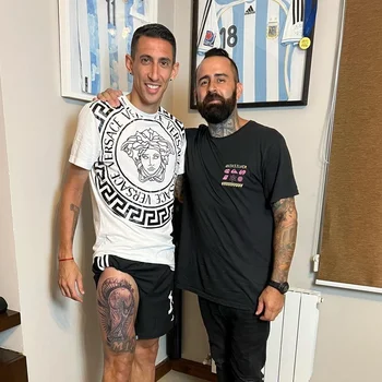 Ángel di María se tatuó la Copa del Mundo