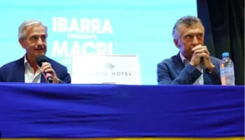 Conferencia de prensa de Ibarra y Macri
