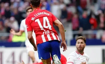Llorente celebra el gol ante el Sevilla.