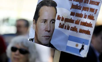 Argentina, Buenos Aires. Manifestación frente al Palacio de Justicia, a dos meses de la muerte de Nisman.
