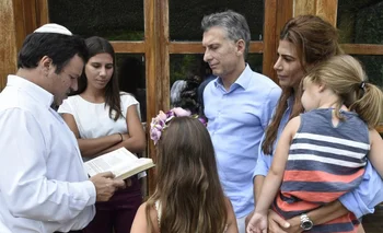 Un rabino rezó una oración durante el encuentro entre Macri y las hijas de Nisman