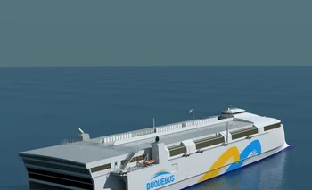 El nuevo barco que López Mena tiene previsto sumar para su flota en el Río de la Plata. <br>