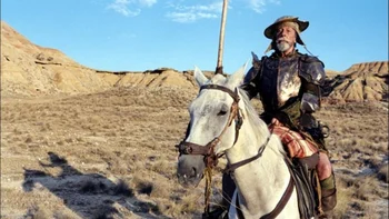 Jean Rochefort en el rodaje de <i>The man who killed Don Quixote</i> 