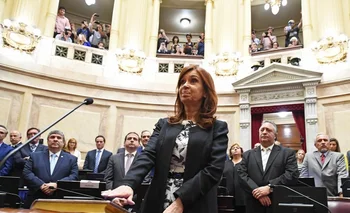Cristina Fernández frente al Senado argentino
