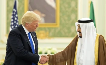 Trump y el rey Salman bin Abdulaziz al-Saud.