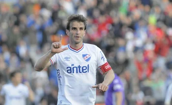 Iván Alonso, anotó tres goles en la unica victoria de Nacional en Melo: 4-1 en el Apertura 2013/14, la última vez que jugaron