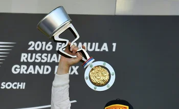 Rosberg celebró así en Rusia